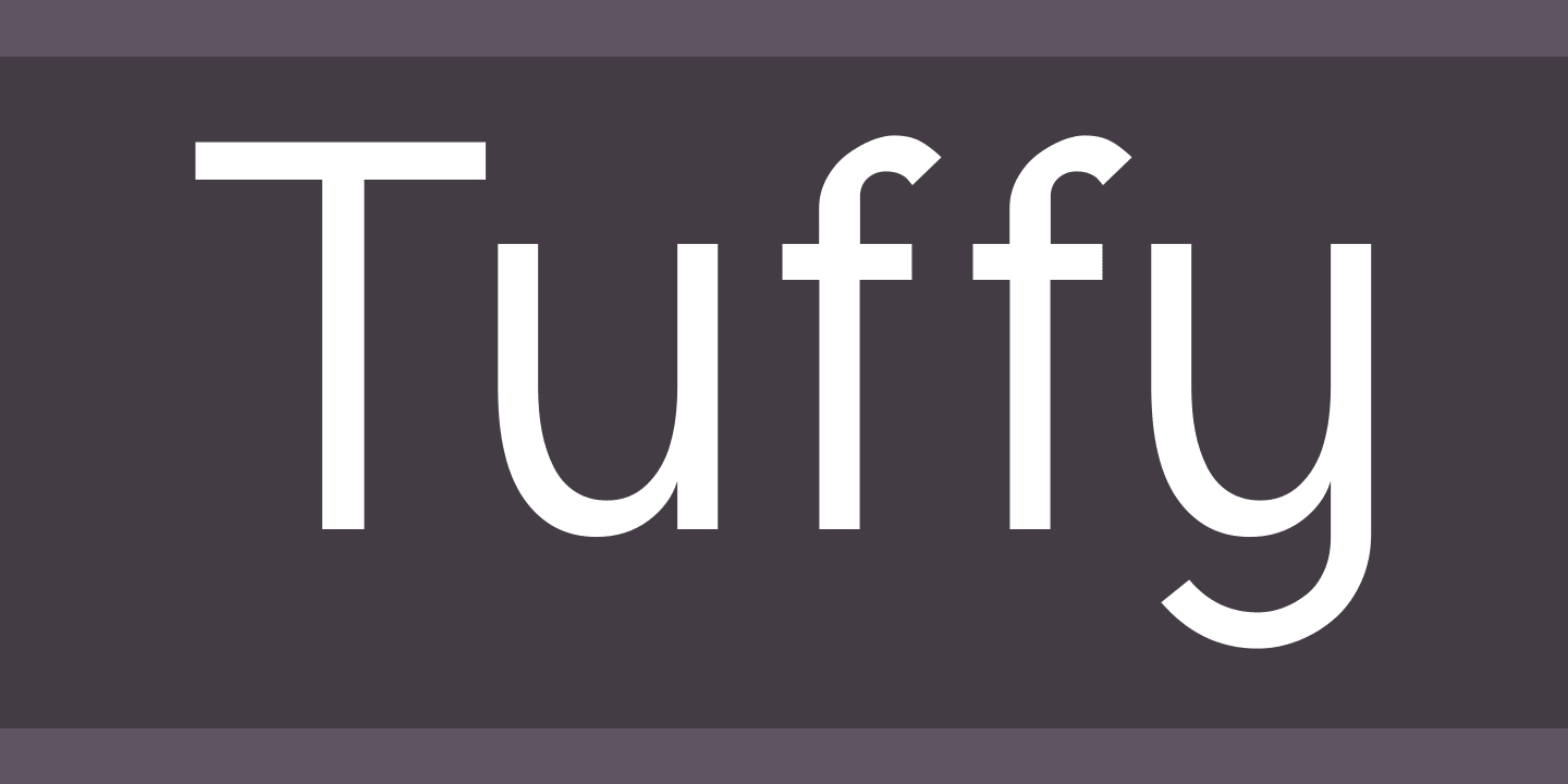 Tuffy Font preview